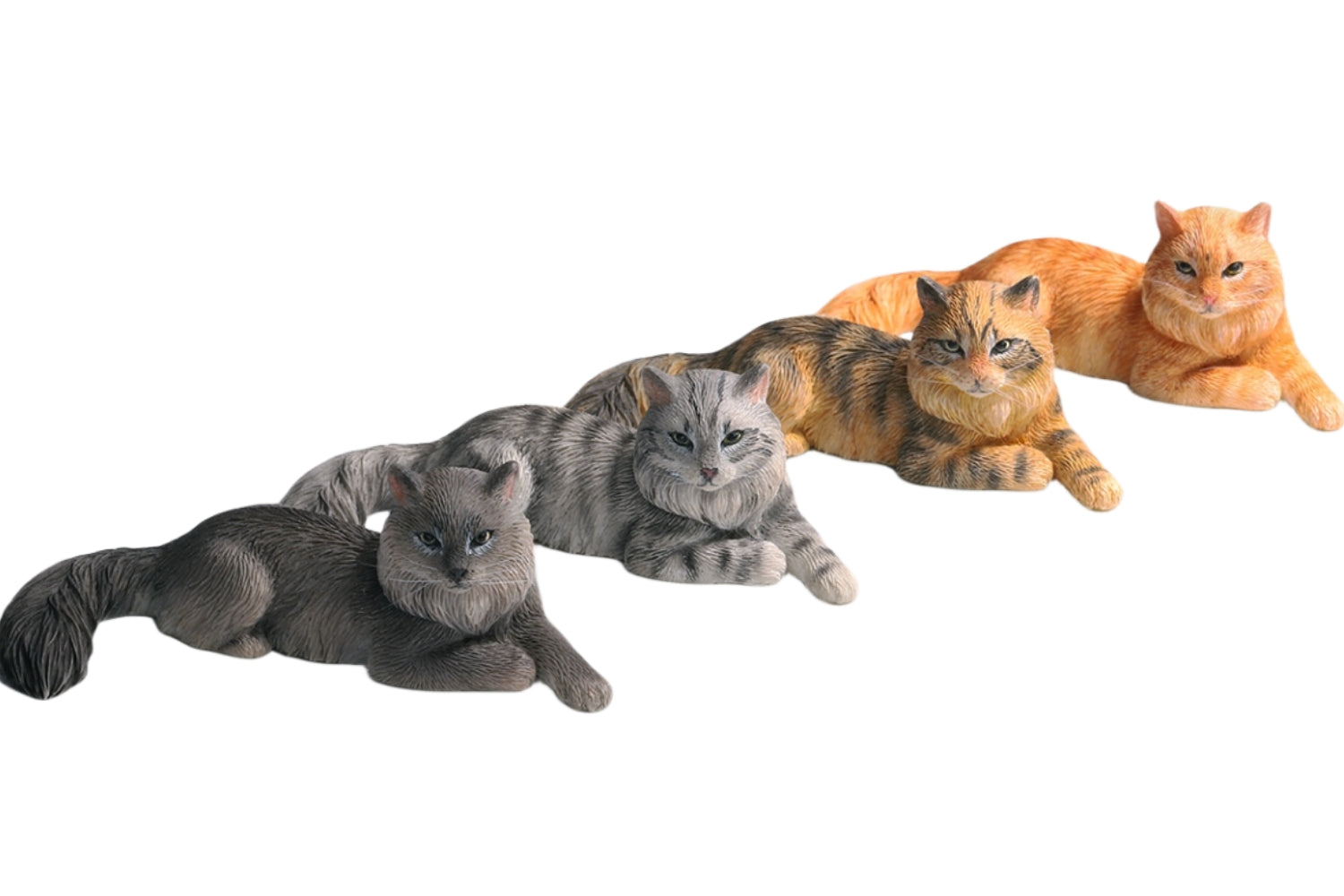 JXK JS2310B Mini Maine Coon Expertly Hand-Painted Lifelike Animal Figurine