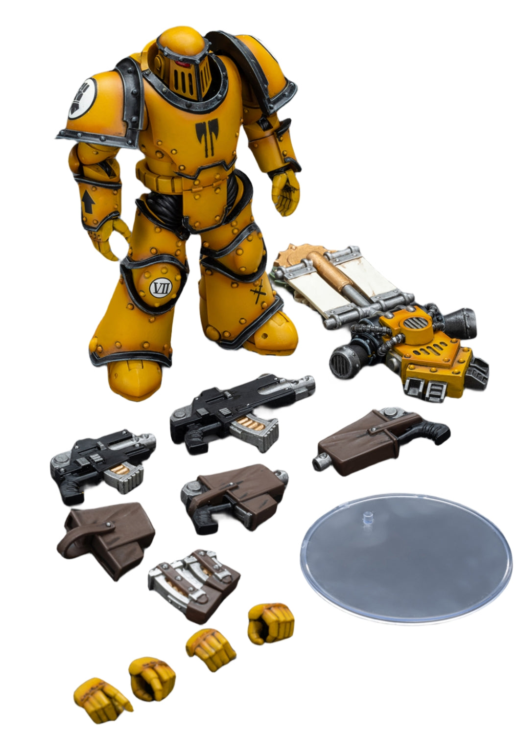 HiPlay JoyToy 40K Collectible Figure: Imperial Fists Legion MkIII Tactical Squad Legionary with Legion Vexilla 1:18 Scale Action Figures JT9053