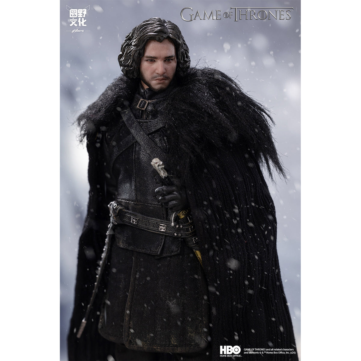 YUANYE CULTURE Game of Thrones Jon Snow & Direwolf & Accessory Pack 1/12 Scale Action Figure