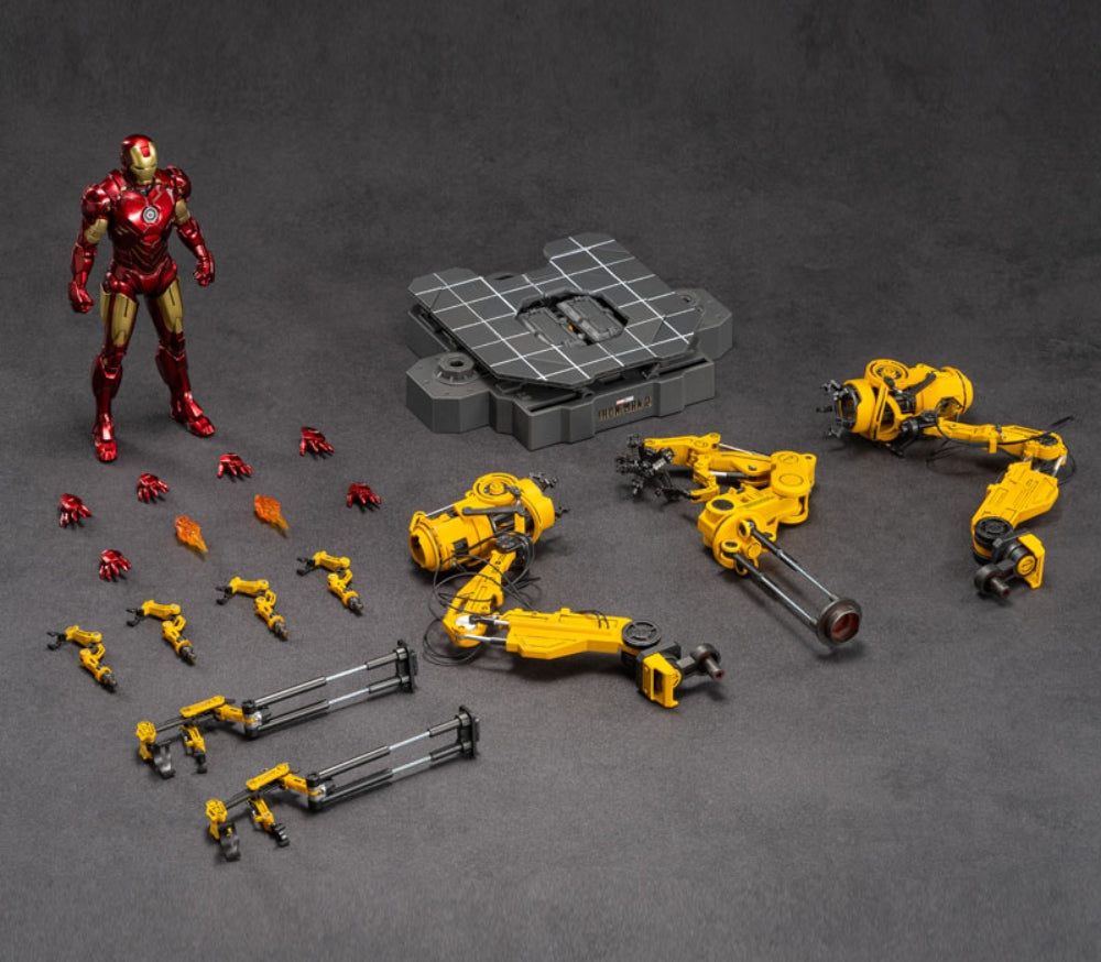 ZD Collectible Figure Full Set: Iron Man Mark IV with Suit-up Gantry, 1:10 Scale Miniature Action Figurine CJTMK4