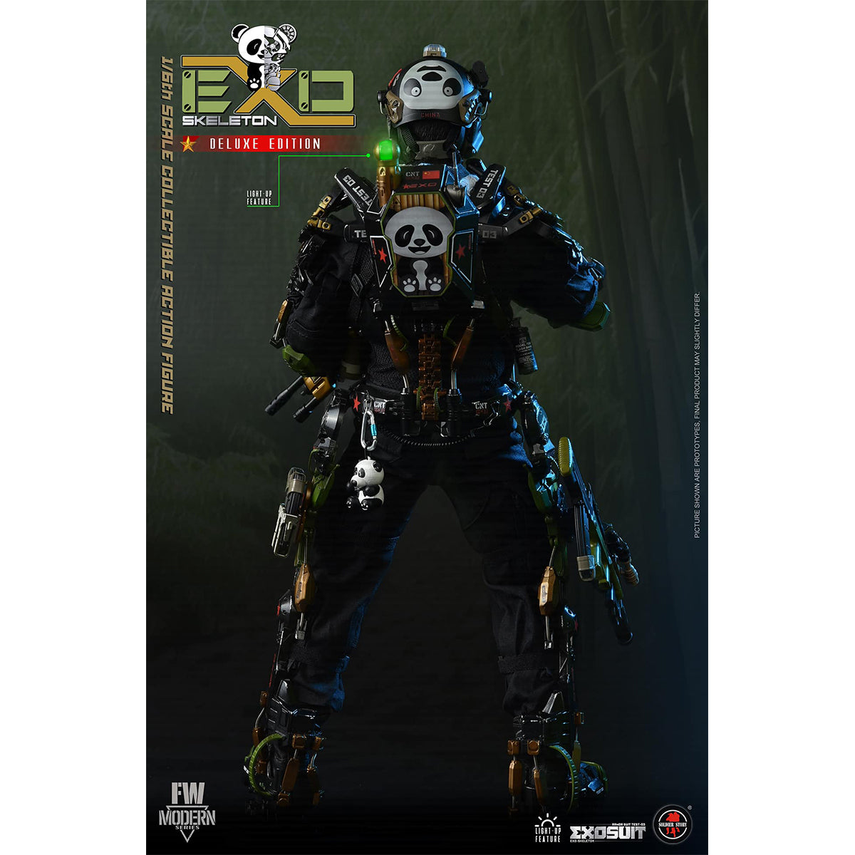 SOLDIER STORY EXO-Skeleton Armor Suit Test-03 Panda Division Deluxe Edition Action Figures