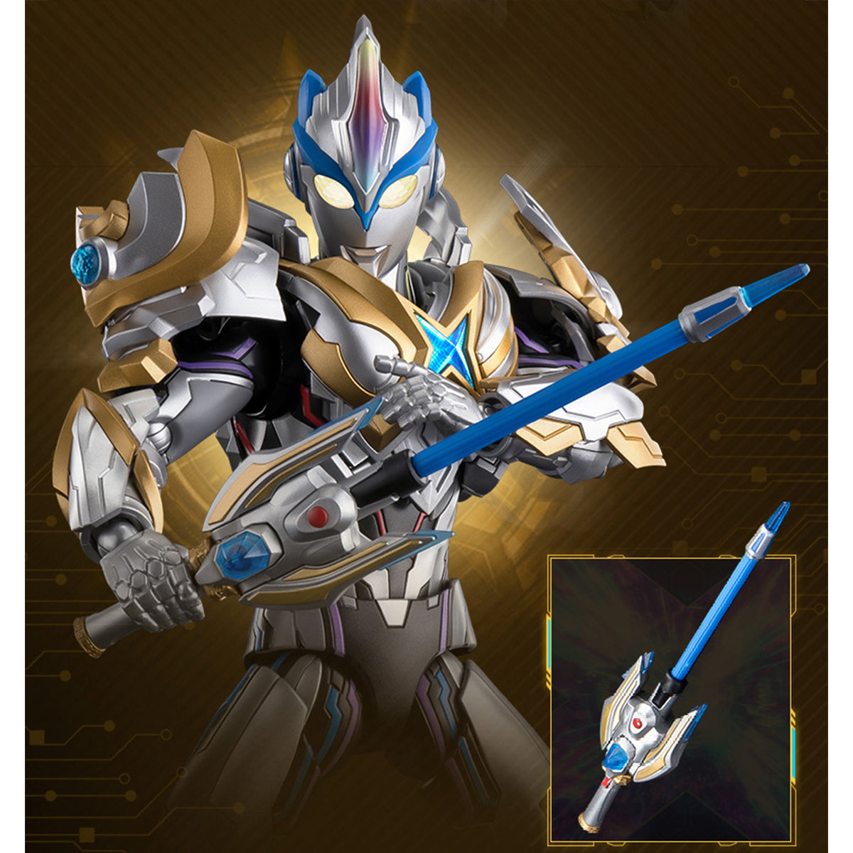 Blokees Ultraman Legendary Edition Beta Spark Armor X (Beyond Type) Assembly Model Kits