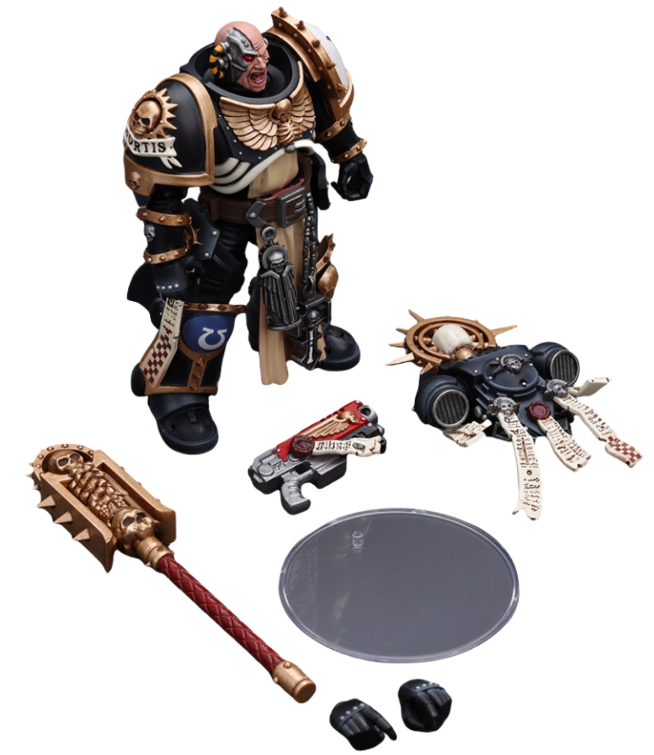 HiPlay JoyToy Warhammer 40K Collectible Figure: Ultramarine Chaplain Indomitus 1:18 Scale Action Figures JT8902