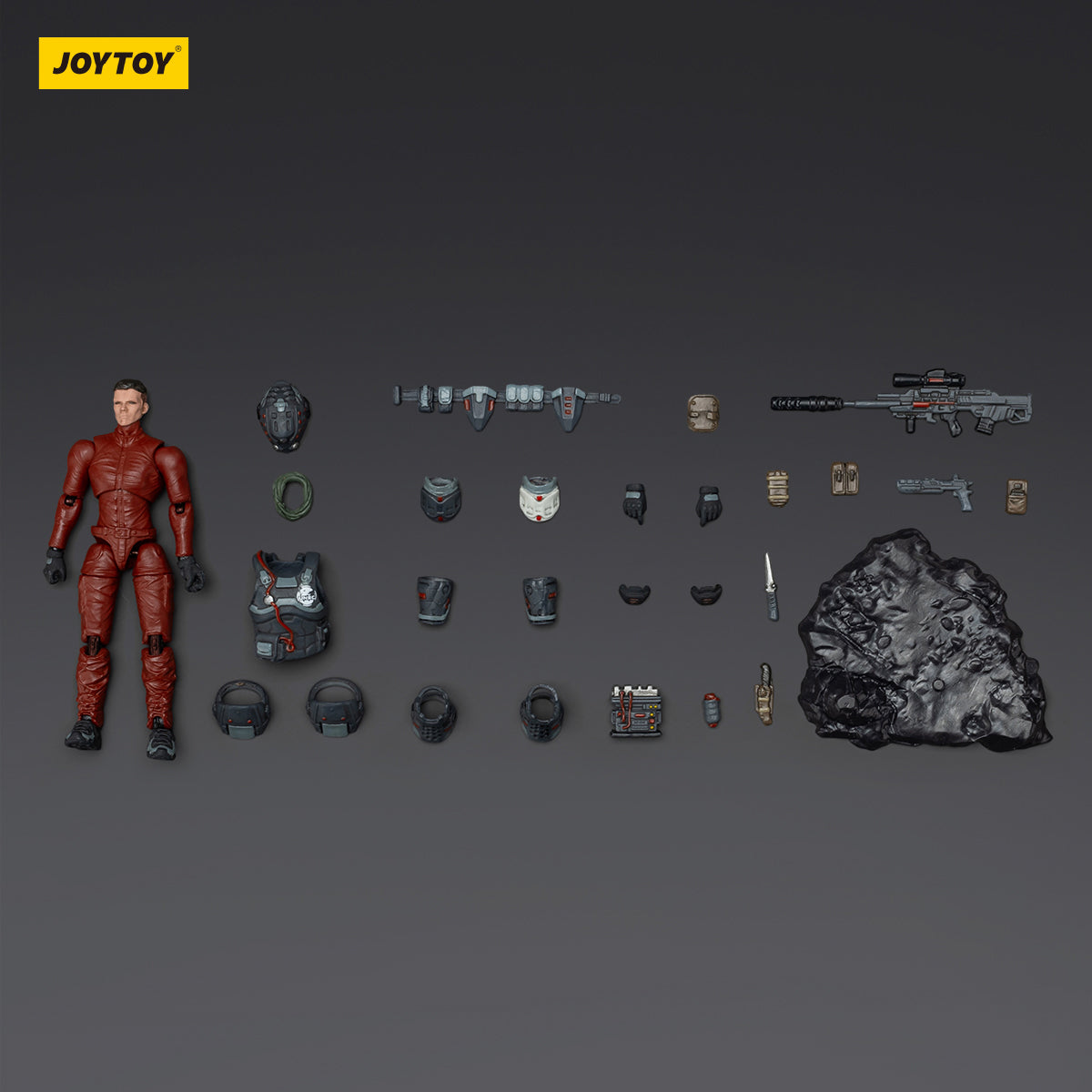 JOYTOY Warhammer 40,000 APOC Series Crimson Phantom Stealth/Night Ops Mech + UNSC Sniper Mason JT03080 +JT02366 Action Figure