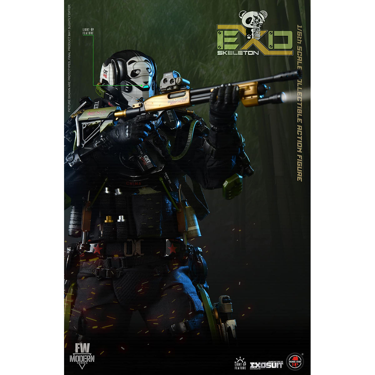 SOLDIER STORY EXO-Skeleton Armor Suit Test-03 Panda Division Regular Edition Action Figures