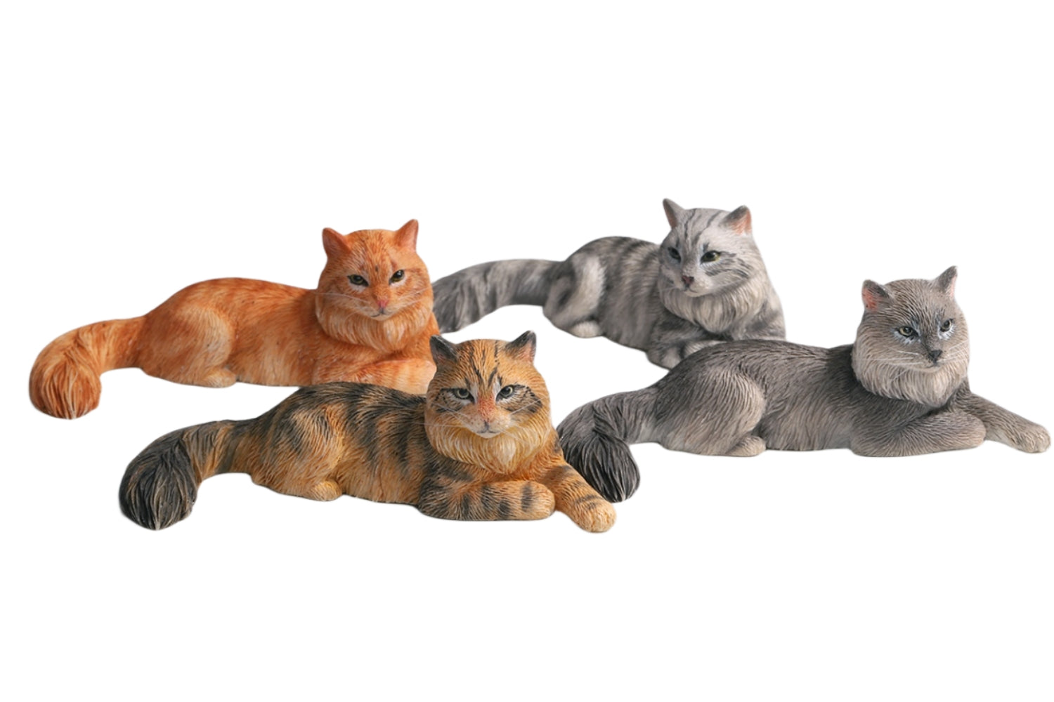 JXK JS2310B Mini Maine Coon Expertly Hand-Painted Lifelike Animal Figurine