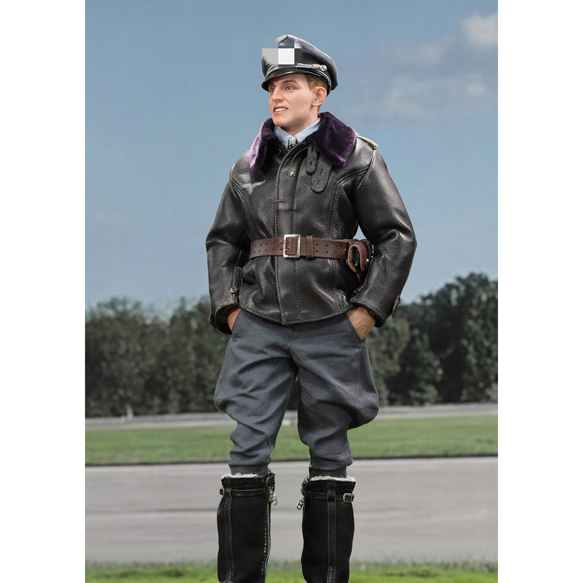 DID D80190 WWII Luftwaffe Ace Pilot Erich Hartmann with Fighter Cockpit Scene 1/6 Scale Action Figure