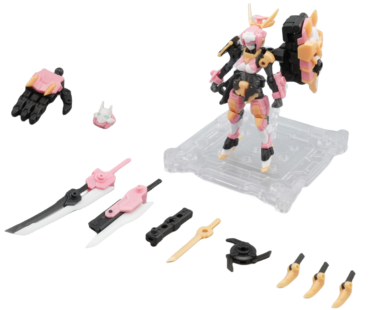 HiPlay FIFTYSEVEN Plastic Model Kits: Armoreo Puppet - Sakura Edge, Anime Style, Mecha Musume, 1:24 Scale Collectible Action Figures (Sakura Edge)