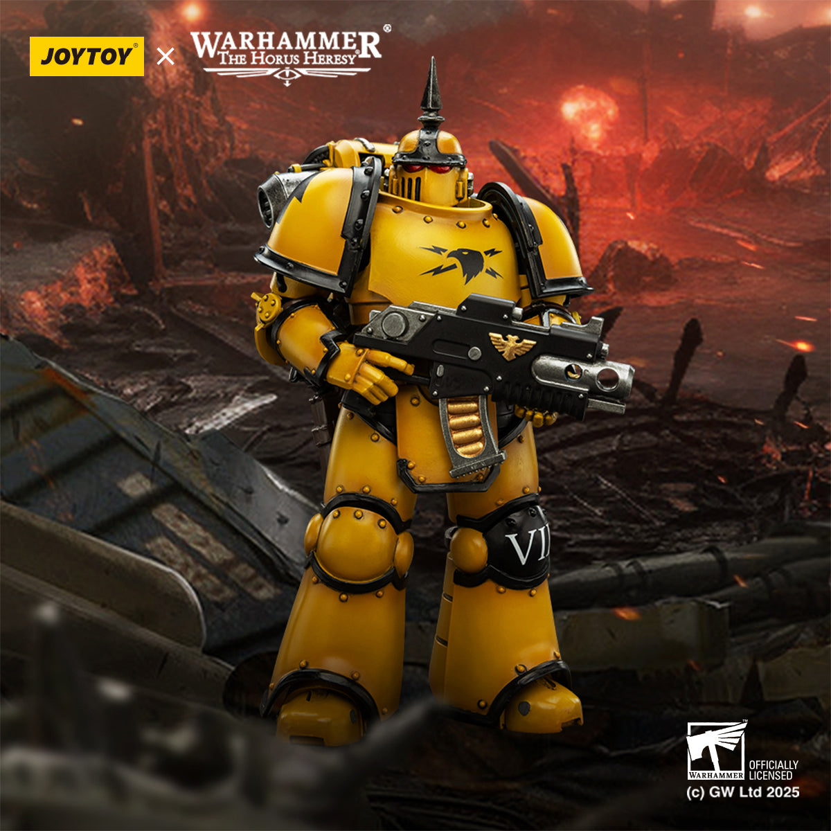 (Only Shipped to the US) JOYTOY Warhammer Imperial Fists MK lll Tactical Legionary JT02649 1/18 Scale Action Figure