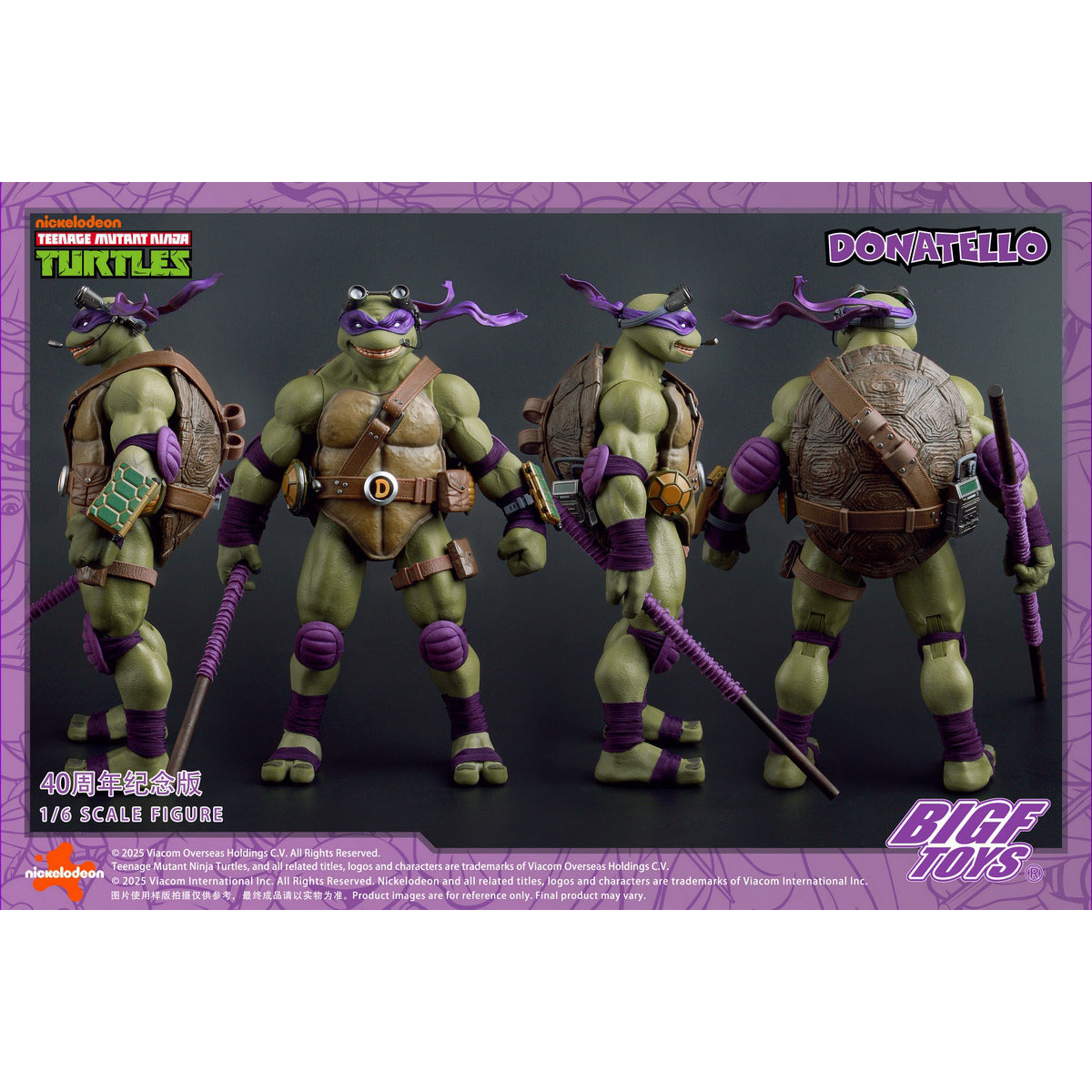 BIGFTOYS BIGF-003 TNMT Donatello 40th Anniversary Edition 1/6 Scale Action Figure