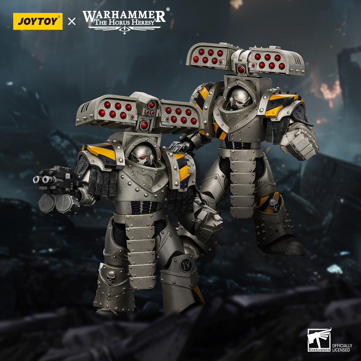 (Only Shipped to the US) JOYTOY Warhammer The Horus Heresy 1/18 lron Warriors Tyrant Siege Terminator with Rocket launcher JT01475 Action Figures