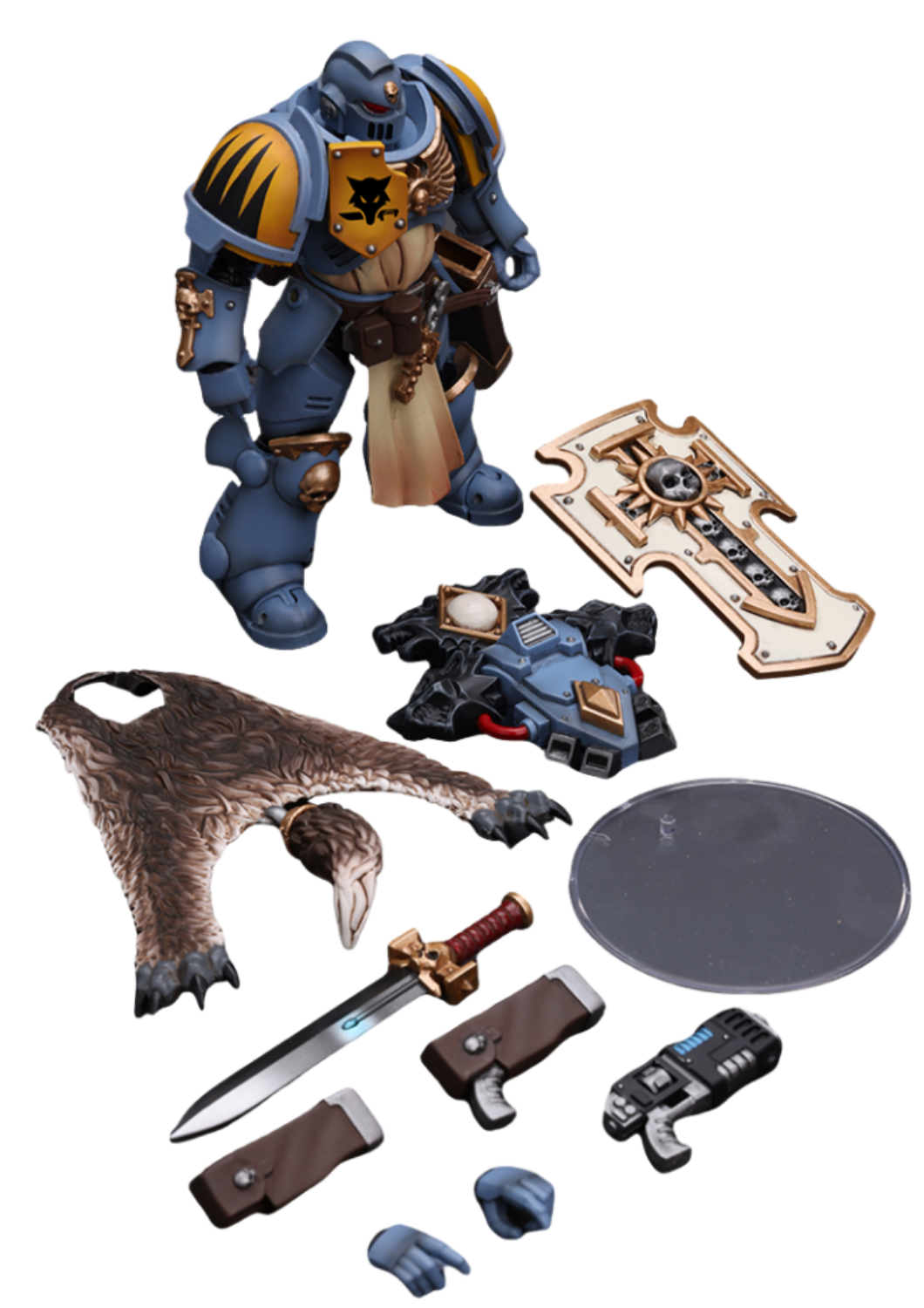 HiPlay JoyToy 40K Collectible Figure: Primaris Space Marines Space Wolves Bladeguard Veteran 1:18 Scale Action Figures JT2795 (Space Wolves JT2795)