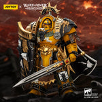 JOYTOY Warhammer Imperial Fists Librarian Consul with Force Axe and Bolt Pistol & Legion Praetor in Tartaros Terminator Armour with Power Sword and Vigil Storm Shield