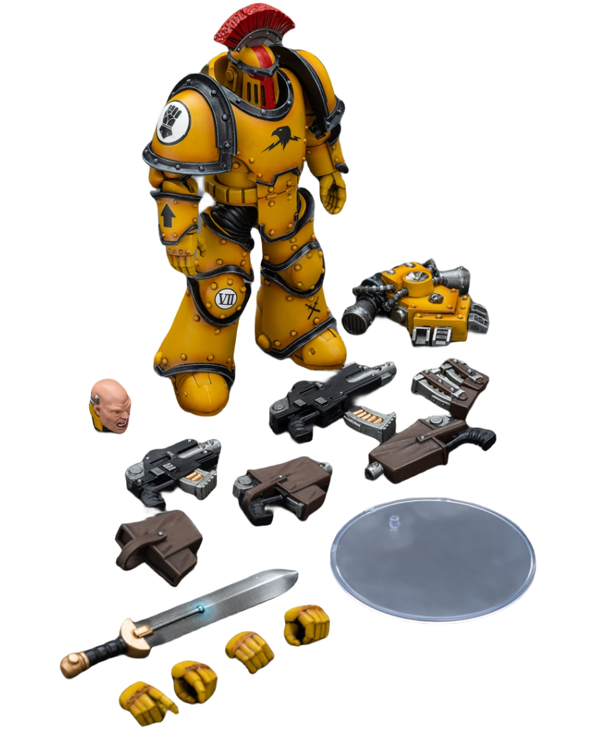 HiPlay JoyToy 40K Collectible Figure: Imperial Fists Legion MkIII Tactical Squad Sergeant with Power Sword 1:18 Scale Action Figures JT9046