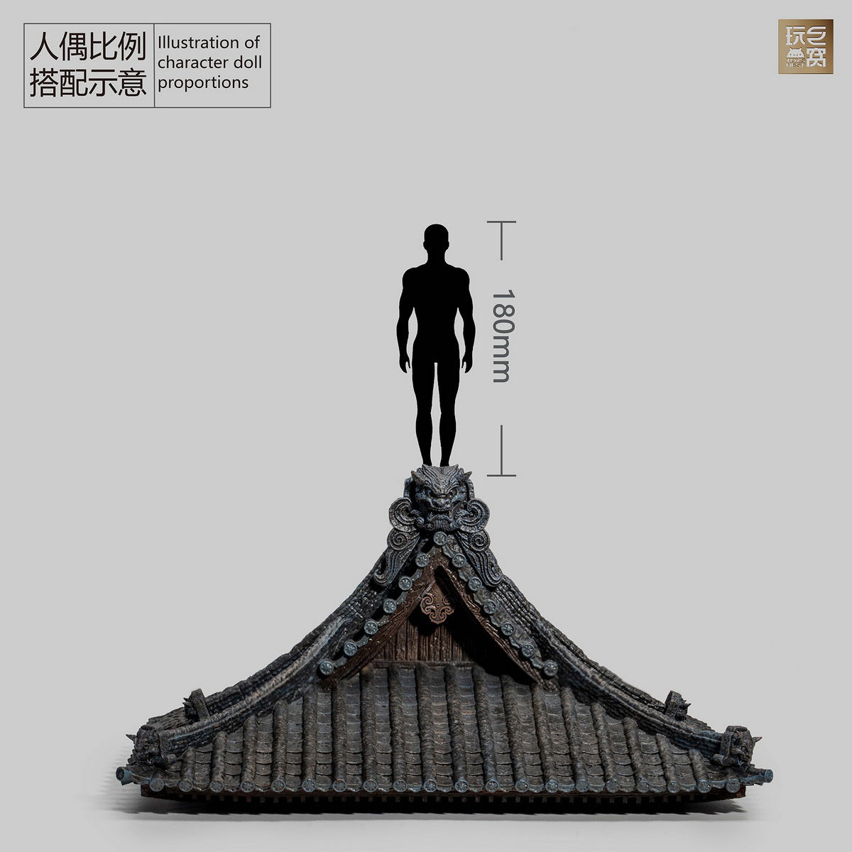 ToysNest Oriental Ancient City: The Roof of Old Temple Scene Fit Action Figure