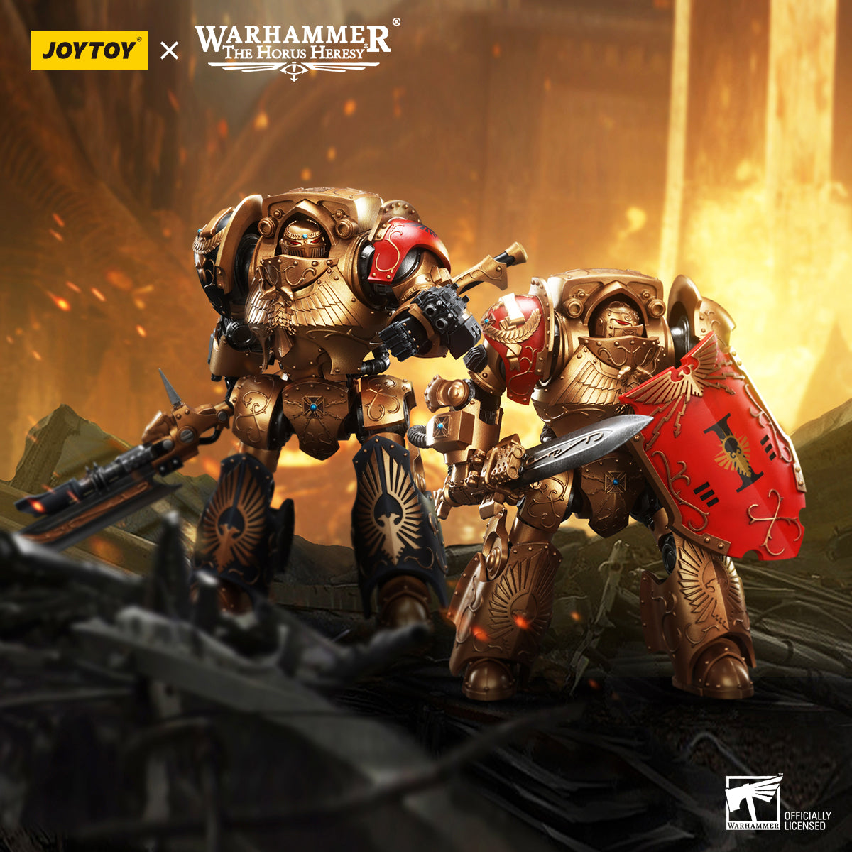 JOYTOY Warhammer La Herejía de Horus Legio Custodes Contemptor-Galatus Dreadnought Figuras de acción