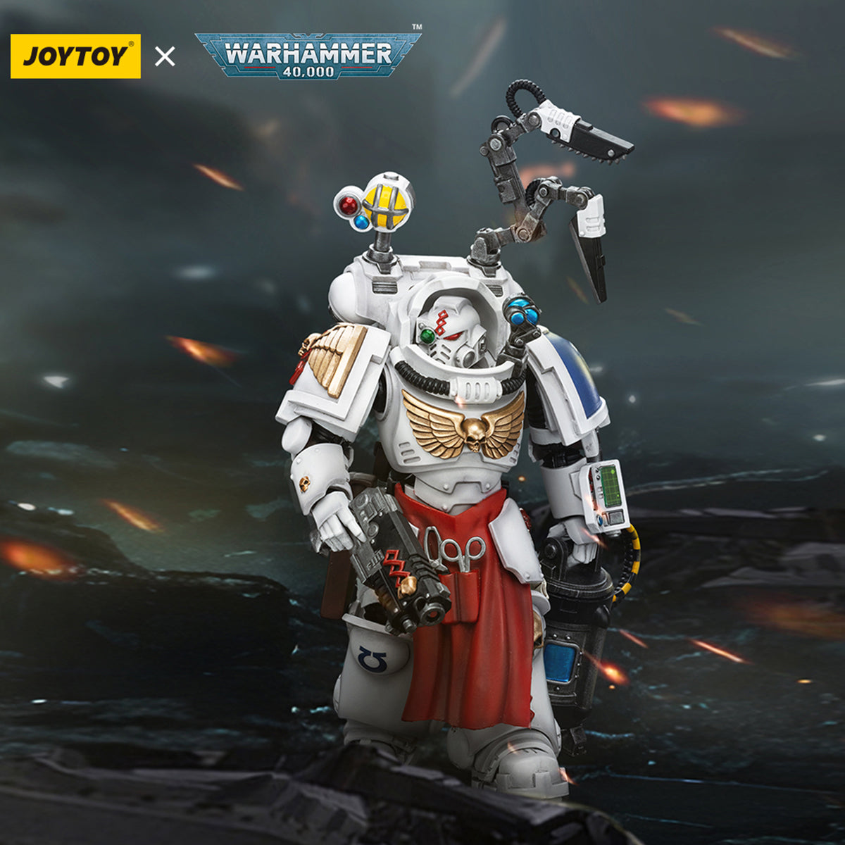 JOYTOY Warhammer 40,000 1/18 Uitramarines Apothecary Biologis JT7219 Action Figures