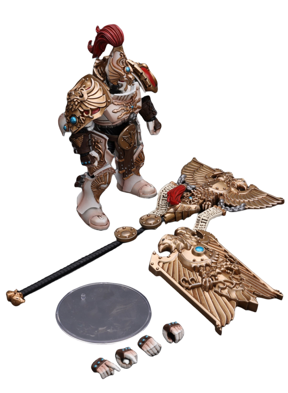 HiPlay JoyToy 40K Collectible Figure: Adeptus Custodes Solar Watch Vexilus Praetor 1:18 Scale Action Figures JT9350