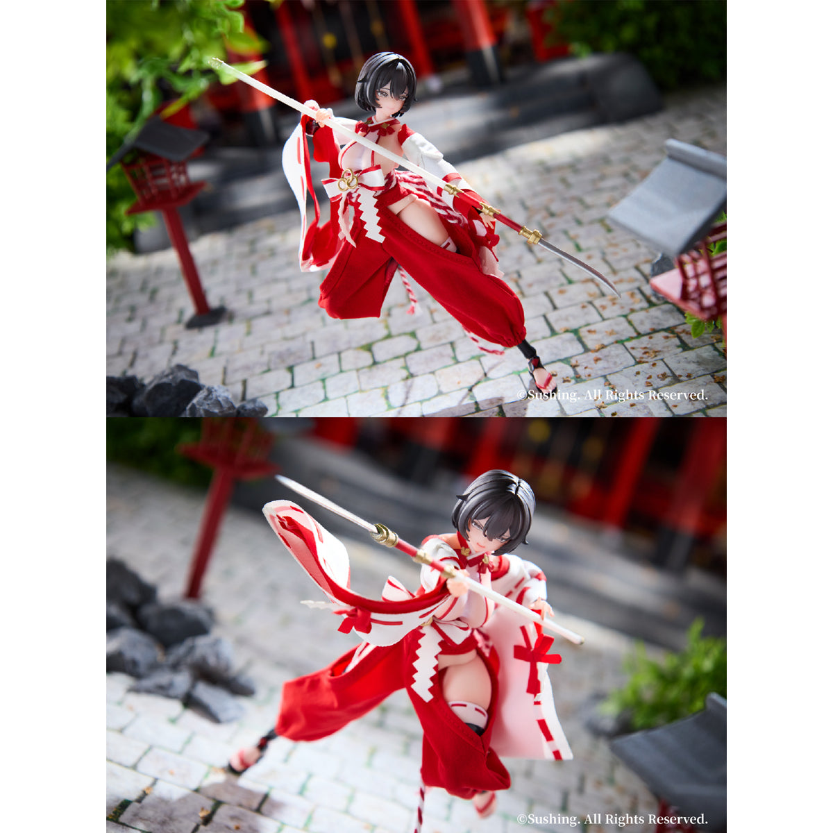 Sushing Combat Priestess 1/12 Figure | Choose Sakura or Kikyou Uefuji