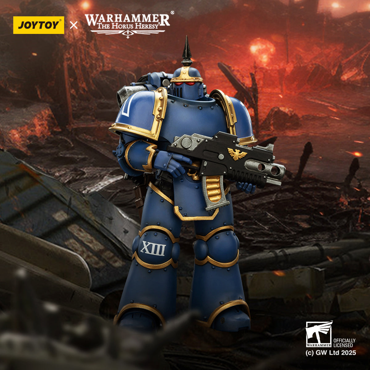 (Only Shipped to the US) JOYTOY Warhammer Ultramarines MK lll Tactical Legionary JT02663 1/18 Scale Action Figure