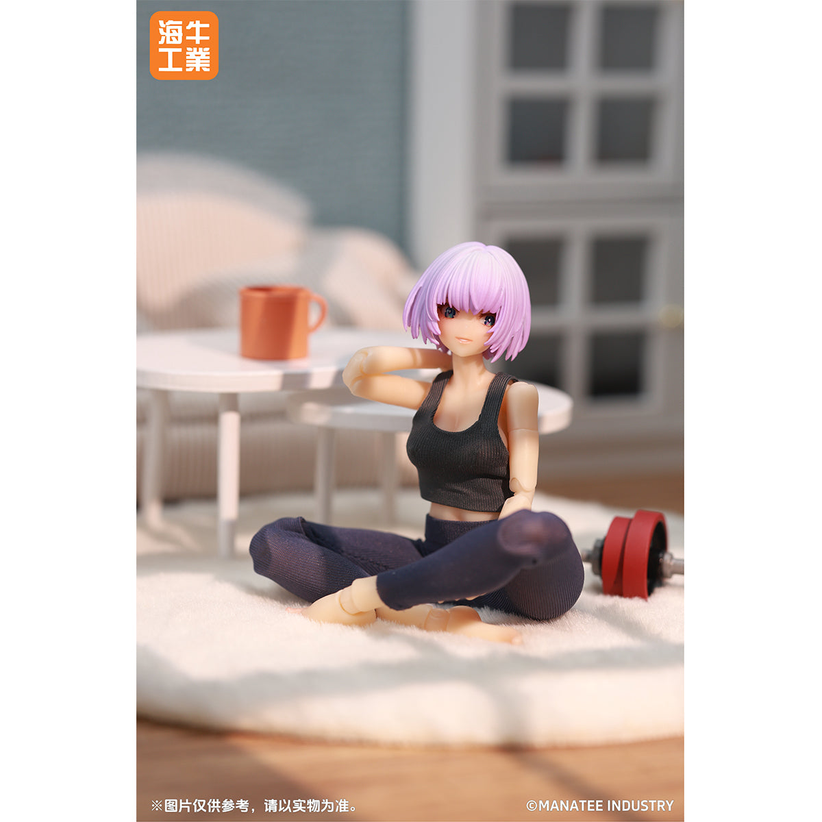 (Only Shipped to the US) MANATEE INDUSTRY 1/12 Commemorative Limited Edition Desktop Wars Yoga Day Inanna Purple Hair Mex-01 Action Figures