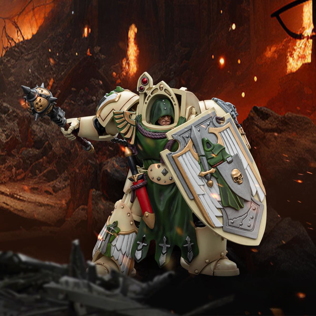 HiPlay JoyToy JT9206 40K Collectible Figure: Dark Angels Deathwing Knight with Mace of Absolution 1 1:18 Scale Action Figures