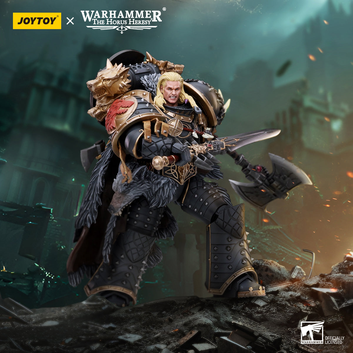 (Only Shipped to the US) JOYTOY The Horus Heresy Space Wolves Leman Russ Primarch of the VIth Legion JT6137 Warhammer 1/18 Action Figure