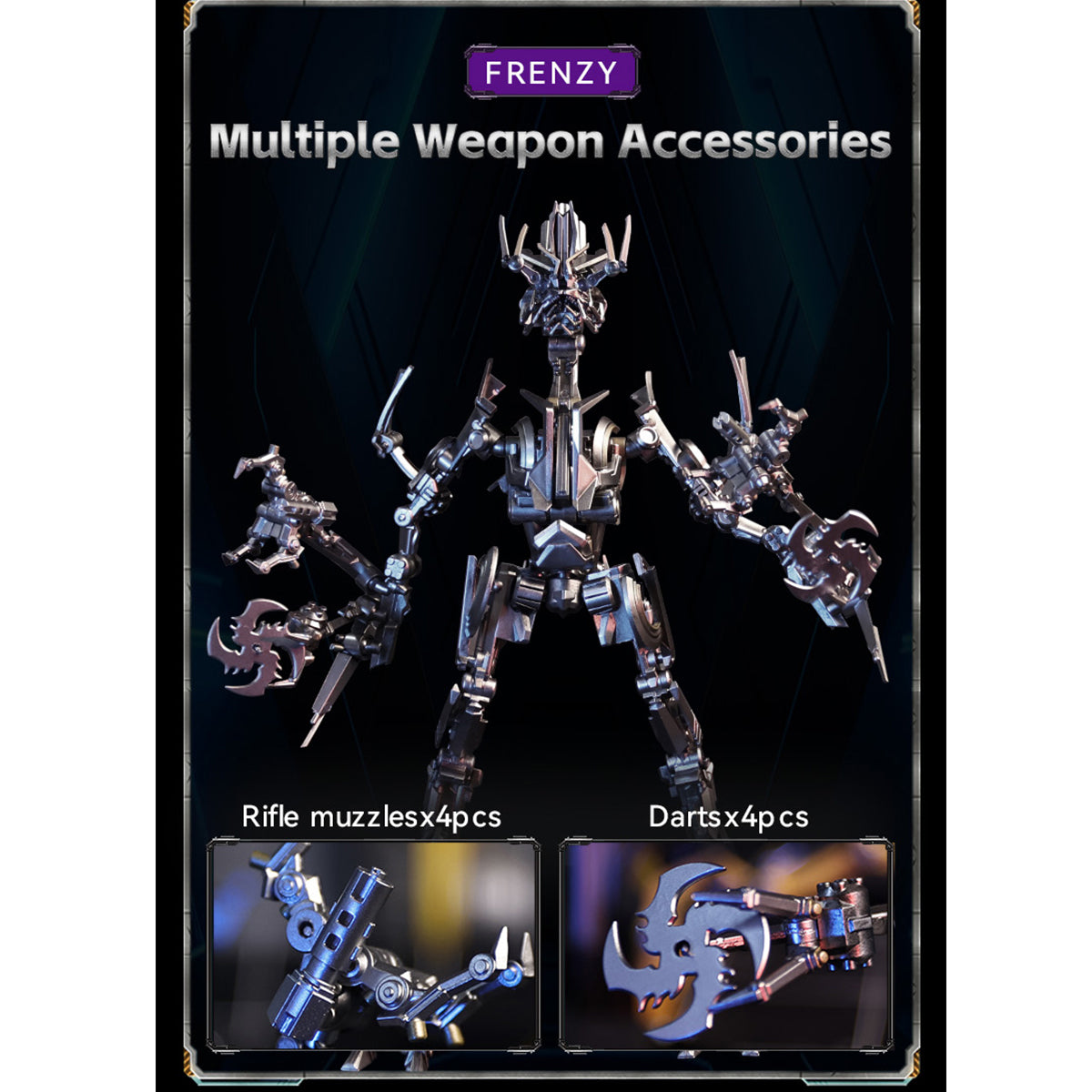 Killerbody Transformers Frenzy MRP02 Figure | LED Eyes & Four Darts