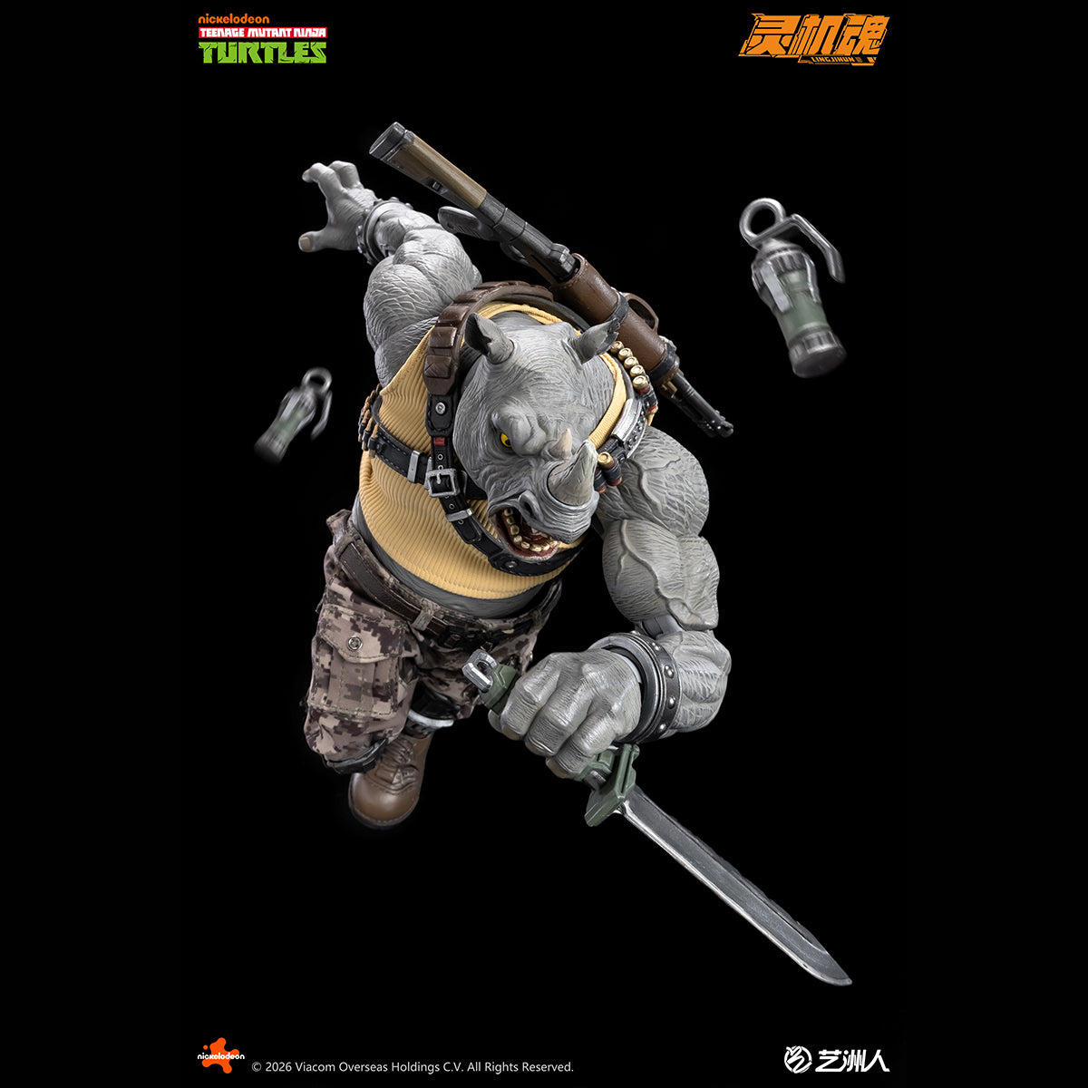 LINGJIHUN TMNT-Bebop & TMNT-Rocksteady 1/10 Scale Action Figure