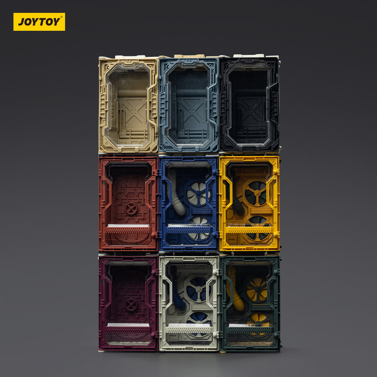 JOYTOY Individual Soldier Hangar Display Case Abyssal Blue Stellar Purple Blazing Red 1/25 Scale Fit JOYTOY Series Action Figure