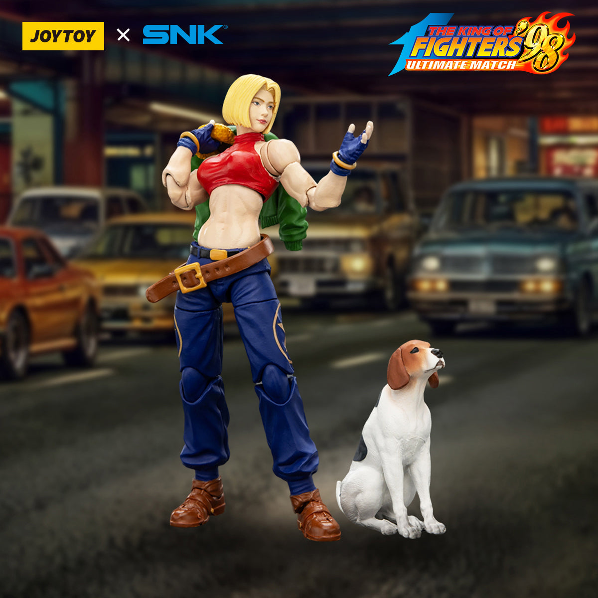 JOYTOY KOF'98UM '97 Special Team Blue Mary & Billy Kane & Ryuji Yamazaki 1/18 Scale Action Figure