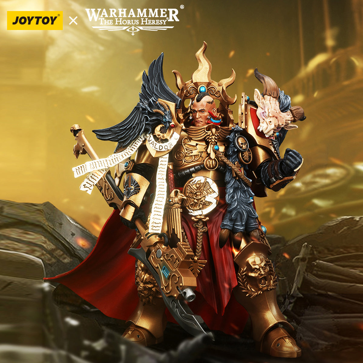 (Only Shipped to the US) JOYTOY Legio Custodes Constantin Valdor Captain-General of the Legio Custodes 1/18 Action Figures