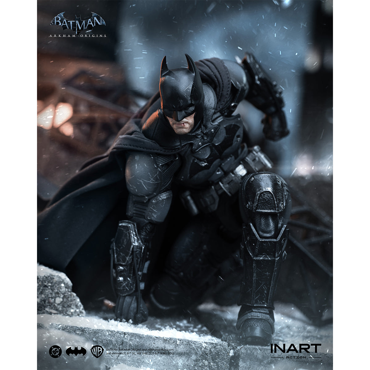 INART DC Comics MAG G0007 Batman: Arkham Origins - Batman (Battle Damaged Version) 1/12 Scale Action Figure