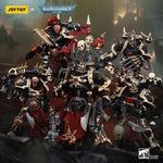 Figuras de acción JOYTOY Warhammer 40,000 Chaos Space Marines Black Legion Chosen con pistola de plasma y hacha de energía
