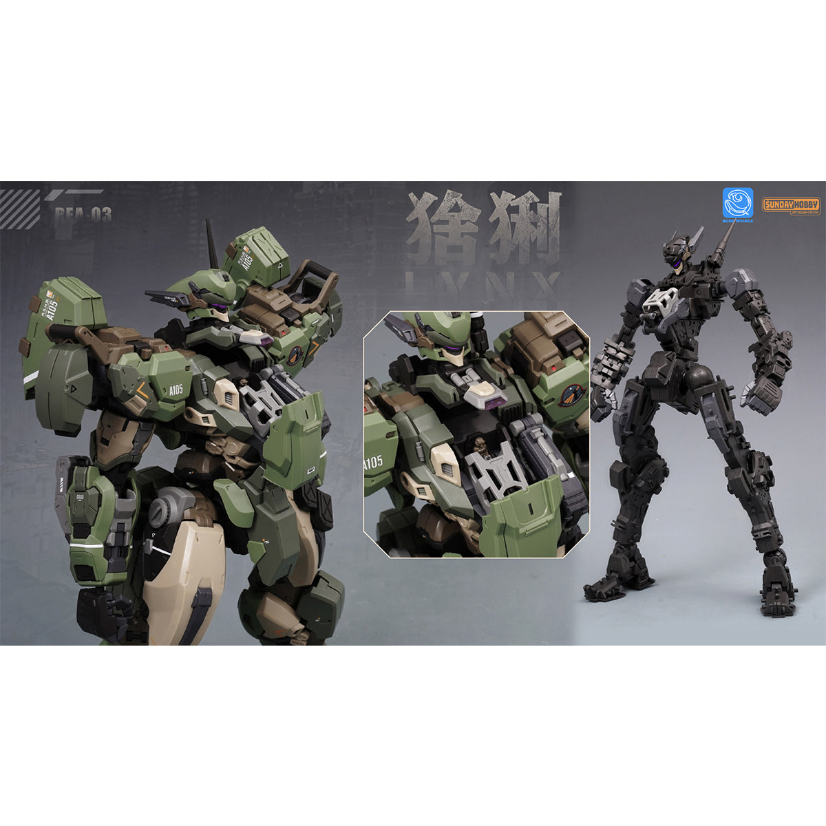 Mingjiang Legend Blue Whale Series REA-03 Lynx 1/100 Scale Assembly Mo