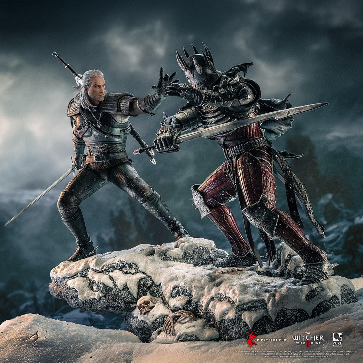 PureArts 1/6 The Witcher 3：Wild Hunt - Geralt vs Eredin Art VideoGame Statue
