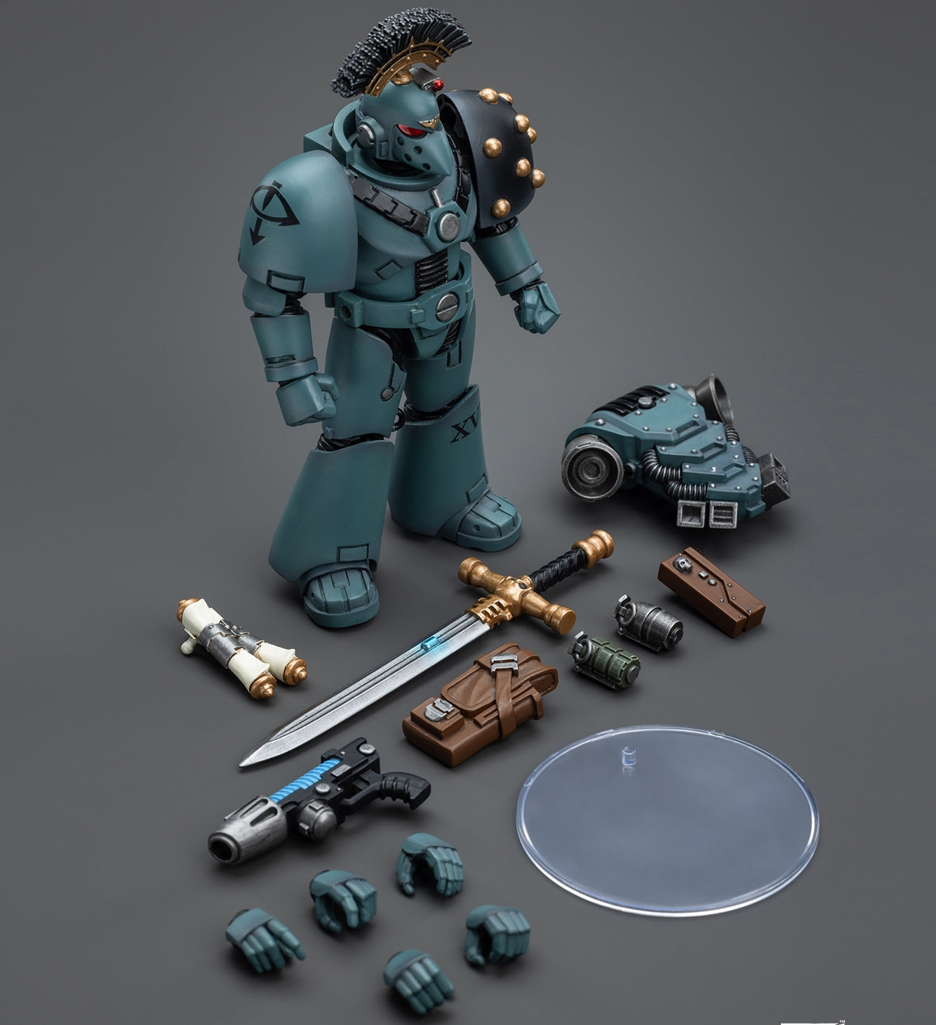 HiPlay JoyToy Warhammer The Horus Heresy Collectible Figure: Sons of Horus MKVI Tactical Squad Sergeant with Power Sword 1:18 Scale Action Figures JT9466