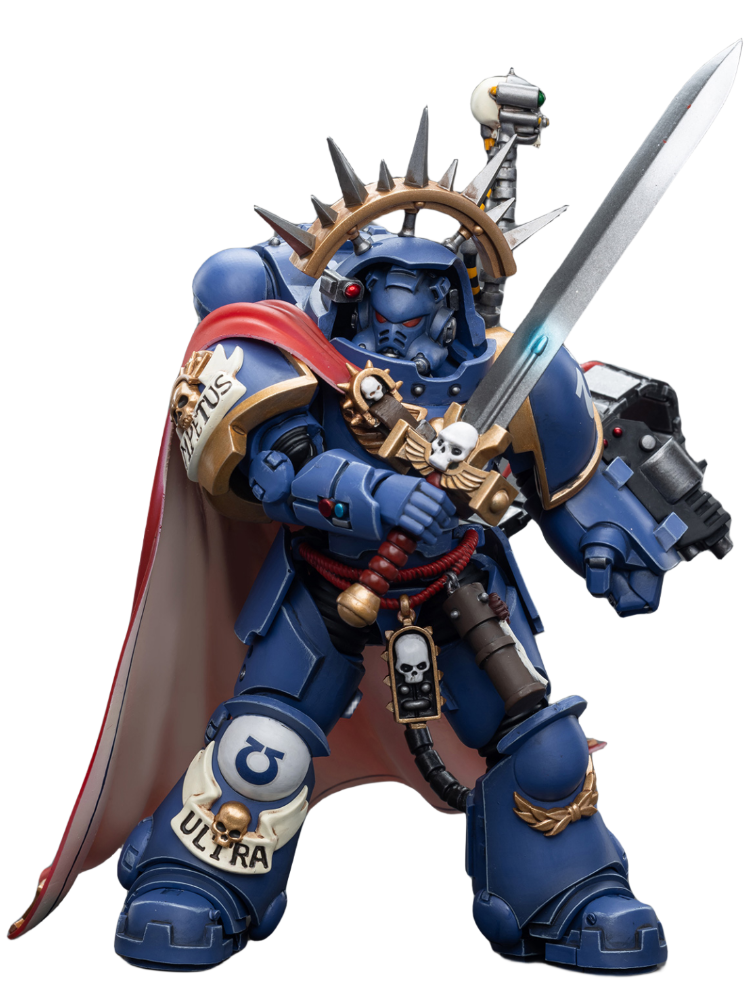 HiPlay JoyToy Warhammer 40K Collectible Figure: Ultramarine Captain in Gravis Armour 1:18 Scale Action Figures