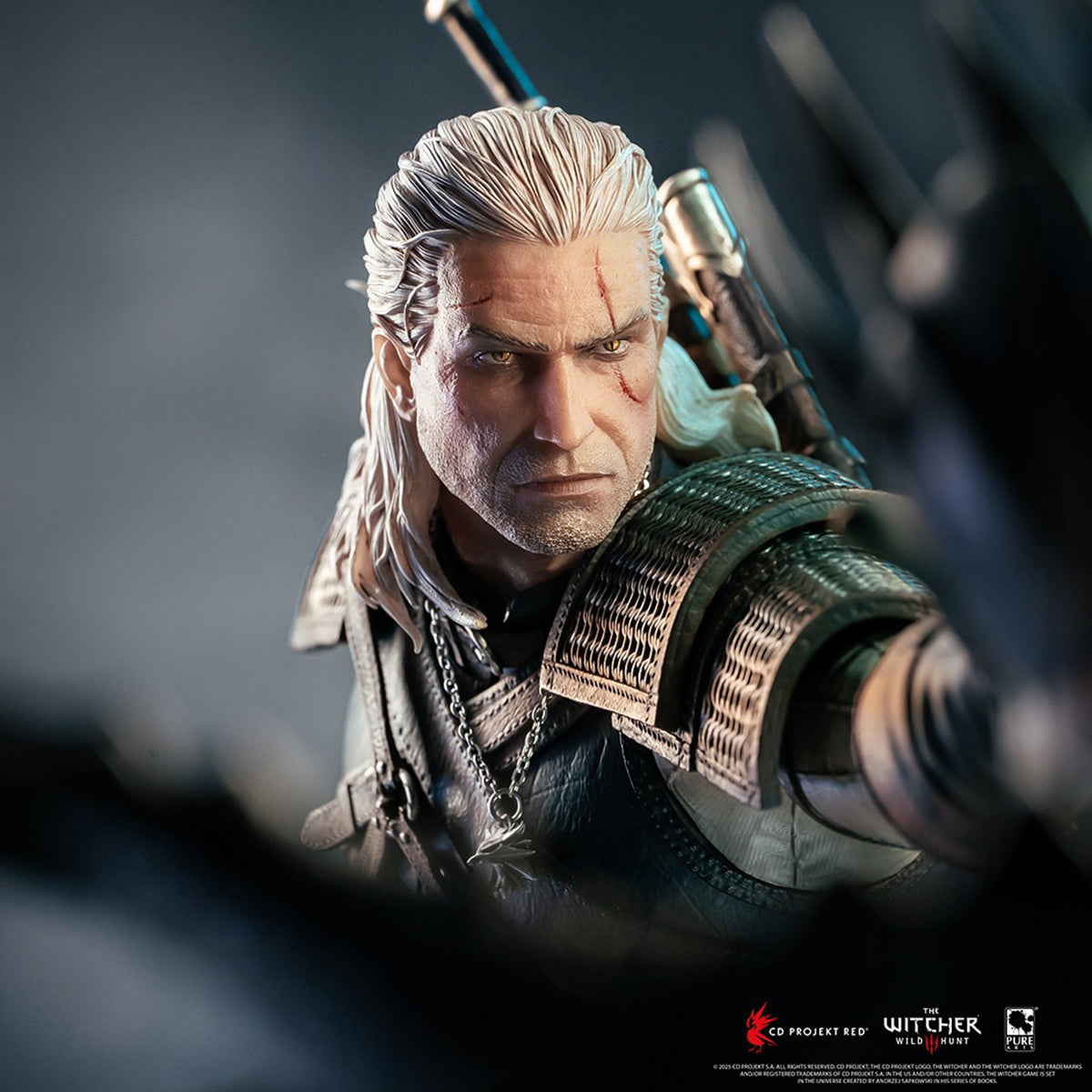PureArts 1/6 The Witcher 3：Wild Hunt - Geralt vs Eredin Art VideoGame Statue