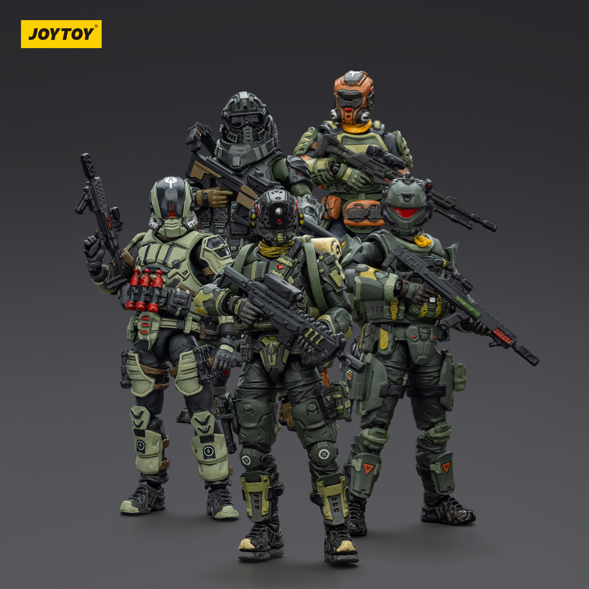 JOYTOY Steel Ride Corps Assaulter Marco/Rhett/Karl/Volok/Stephen 1/25 Scale Action Figure