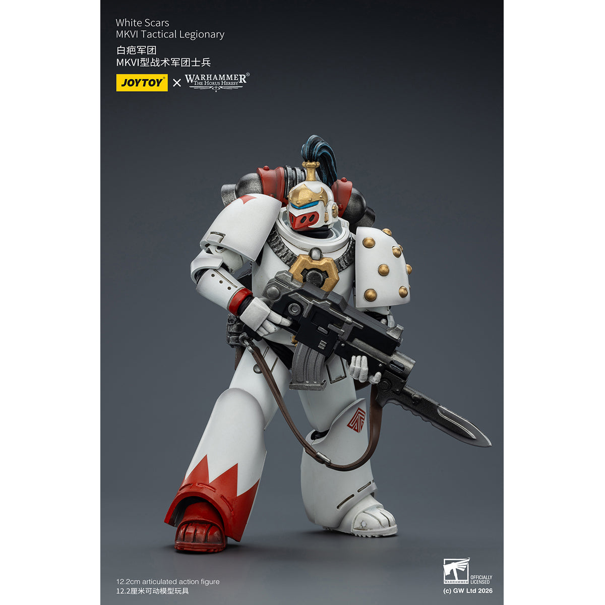 JOYTOY Warhammer 40,000 White Scars MKVI & MKIll Tactical Legionary 1/18 Scale Action Figure