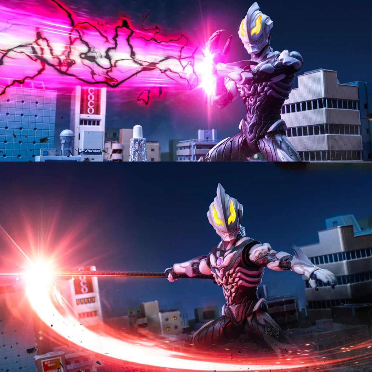 ZD Toys 1/10 Belial Atrocious & Ultraman Cosmos Luna Mode & Ultraman Belial & Ultraman Dyna, All Luminous Version Action Figures