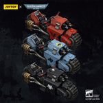 JOYTOY Warhammer 40K Raven Guard/Space Wolves/Blood Angels Raider-pattern Combat Bike with twin-linked bolt rifles (JT03776) 1/18 Scale Action Figure Vehicle Set