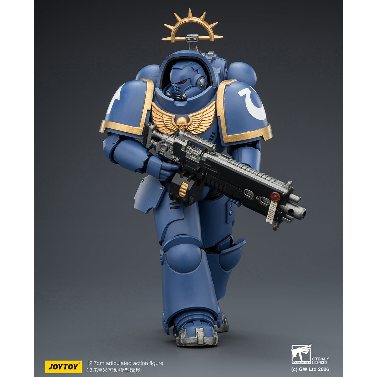 JOYTOY Warhammer 40,000: Space Marine 2 Heavy Intercessor with Heavy Bolt Rifle and Bolt Pistol (Game Edition) 1/18 Scale Action Figure