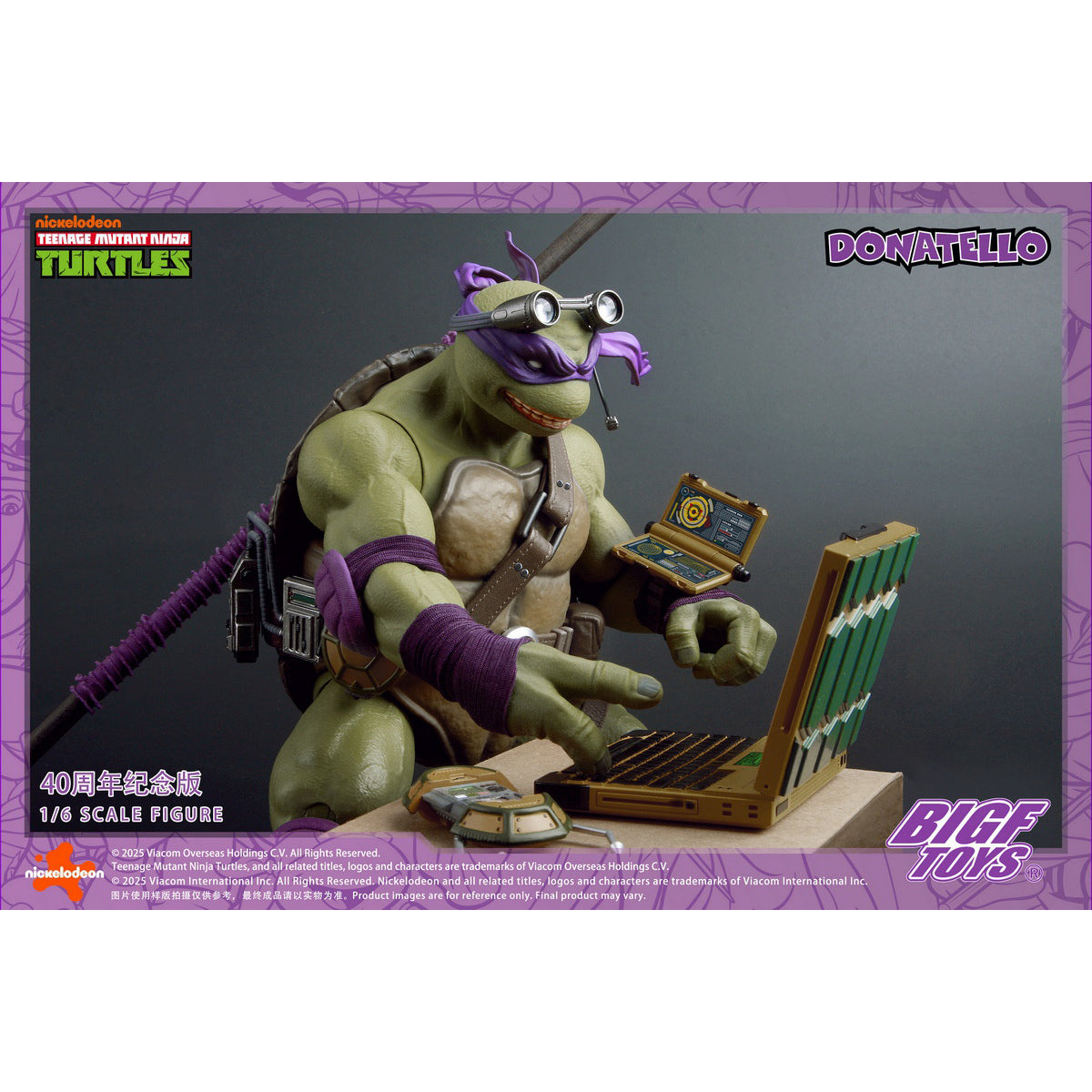 BIGFTOYS BIGF-003 TNMT Donatello 40th Anniversary Edition 1/6 Scale Action Figure