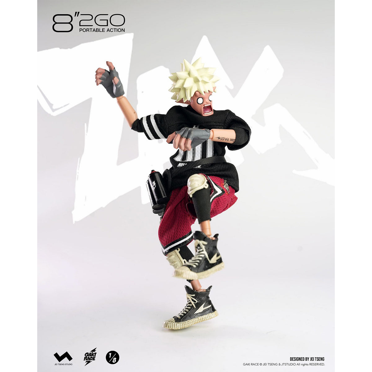JTstudio 2GO GAKIRACE ZAIKI 8-inches Action Figure & Vehicle Model