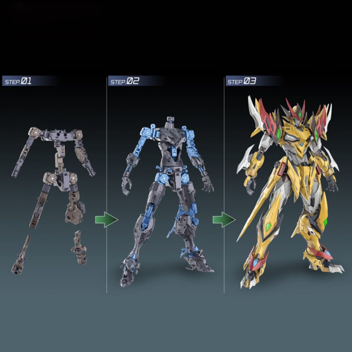 Kits de modelos de plástico de MOTOR NUCLEAR: BAIQI, Mecha, figuras de acción coleccionables de 22 cm