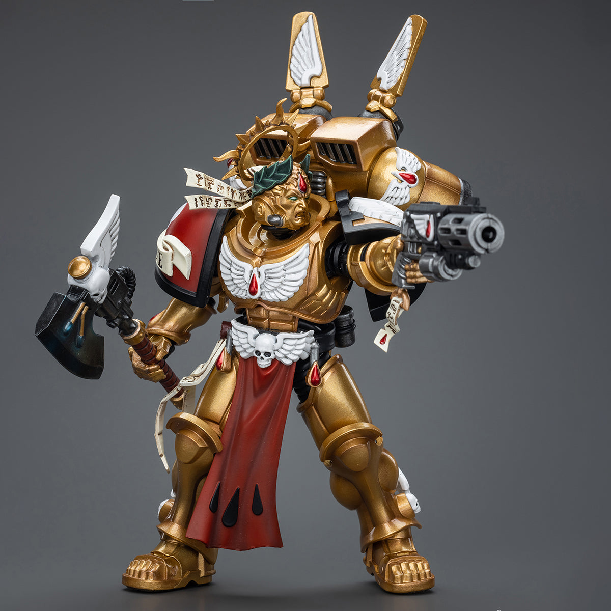 JoyToy Warhammer 40K Échelle 1:18 : Figurines d'action du commandant Dante des Blood Angels
