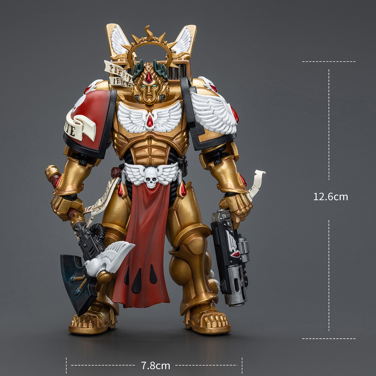 JoyToy Warhammer 40K Échelle 1:18 : Figurines d'action du commandant Dante des Blood Angels