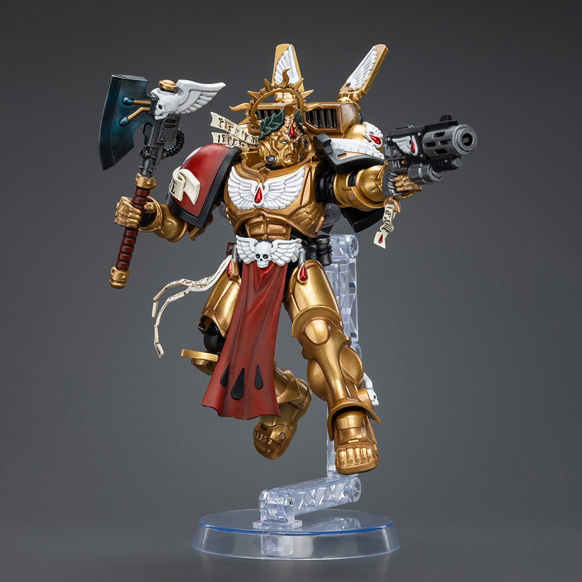 JoyToy Warhammer 40K Échelle 1:18 : Figurines d'action du commandant Dante des Blood Angels